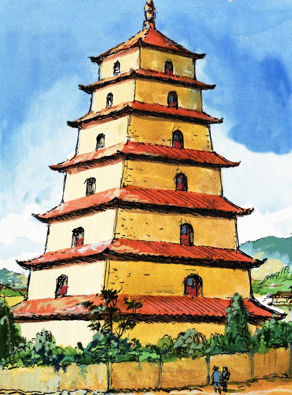 Pagoda autorstwa English School