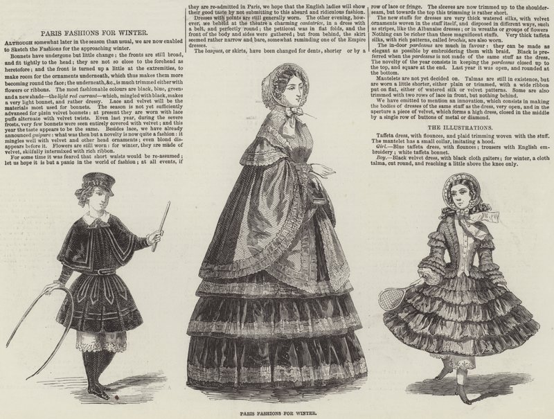 Paris Fashions for Winter (grawerowanie) autorstwa English School
