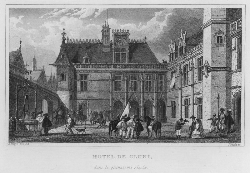 Paryż, Hotel De Cluny, w XV w. (rycina) autorstwa English School