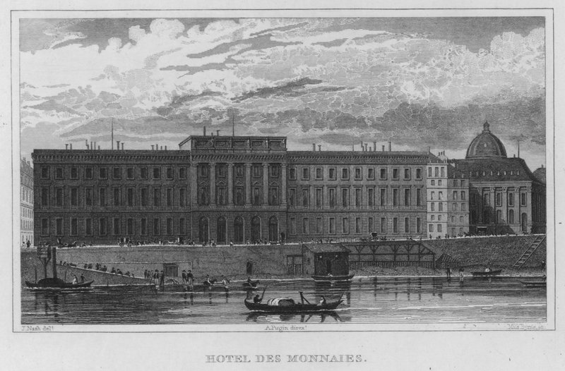 Paryż, Hotel Des Monnaies (grawerowanie) autorstwa English School