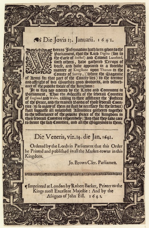 Porządek parlamentarny, 14 stycznia 1641 autorstwa English School