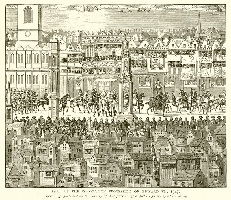 Część procesji koronacyjnej Edwarda VI, 1547 autorstwa English School