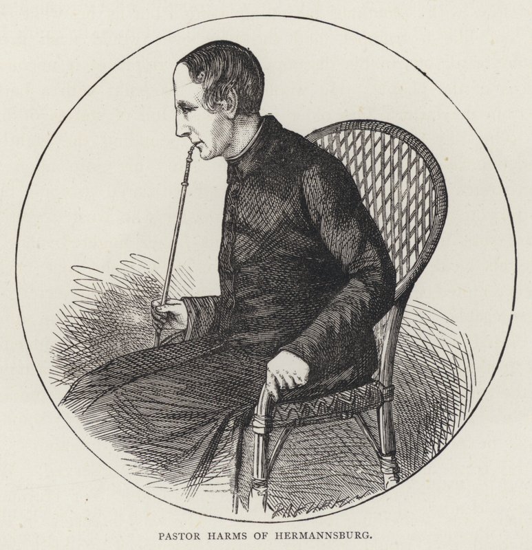 Pastor Harms of Hermannsburg (Grawerowanie) autorstwa English School