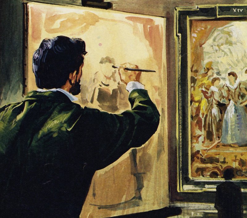 Paul Cezanne studiował, a nawet kopiował dzieła Rubensa w Luwrze autorstwa English School
