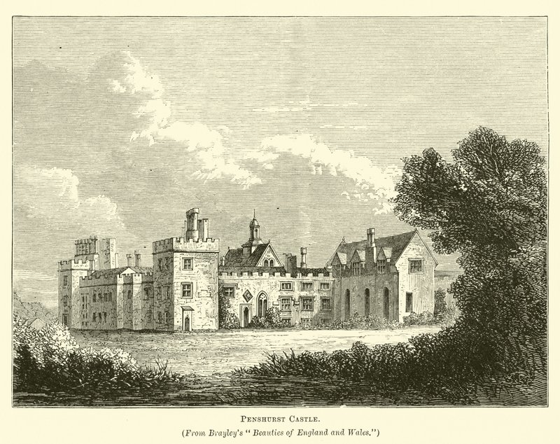 Zamek w Penshurst autorstwa English School