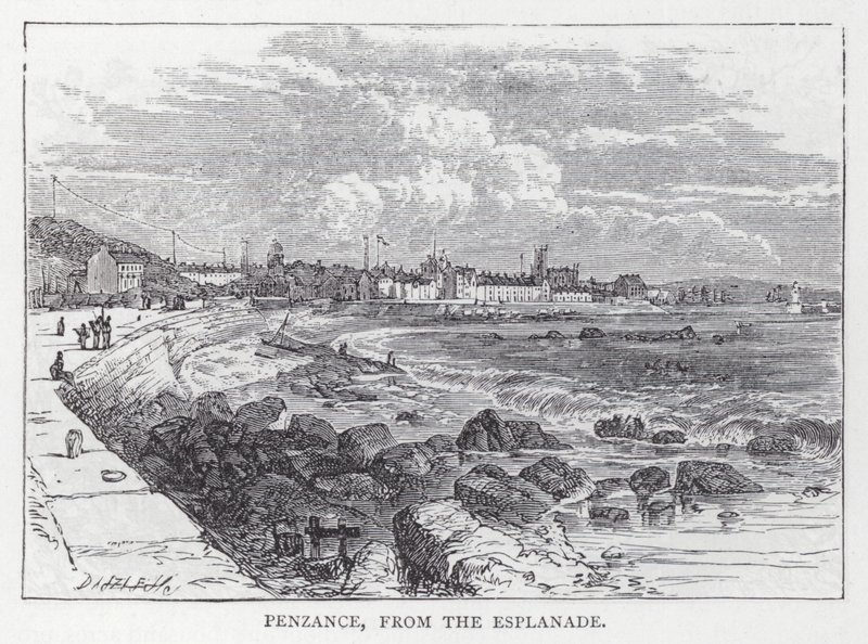 Penzance, z Esplanade (grawerowanie) autorstwa English School