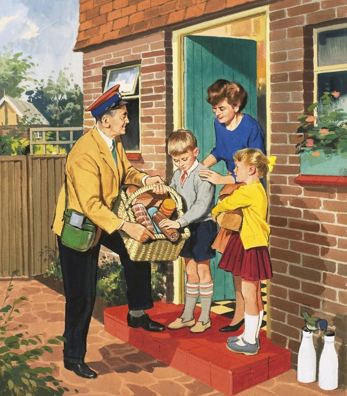 Ludzie, których widzisz: Piekarz (gwasz na papierze) autorstwa English School