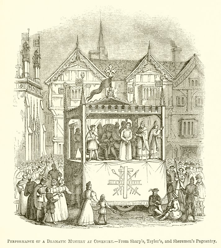 Przedstawienie misterium dramatycznego w Coventry autorstwa English School