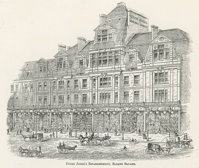 Zakład Petera Jonesa na Sloane Square autorstwa English School