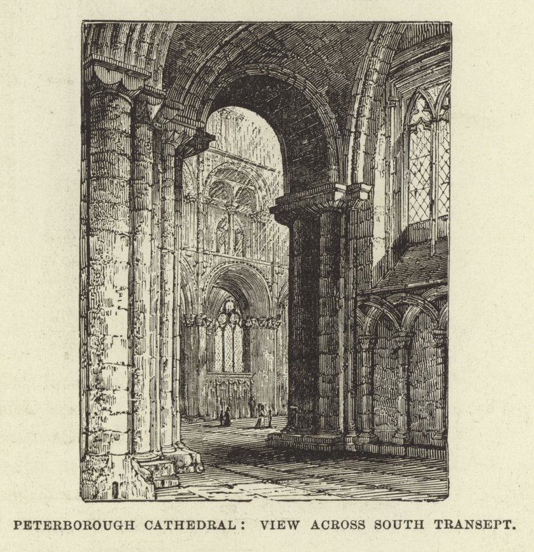Katedra w Peterborough, widok na południową transept autorstwa English School
