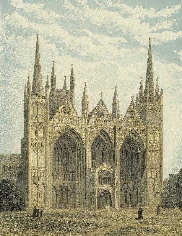 Katedra w Peterborough, front zachodni autorstwa English School