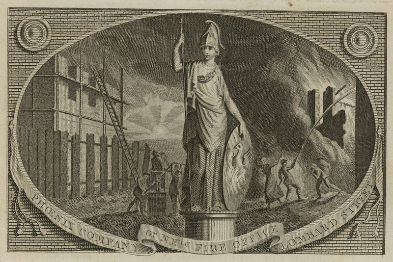 Firma Phoenix; Nowa Straż Pożarna, Lombard Street, Londyn autorstwa English School