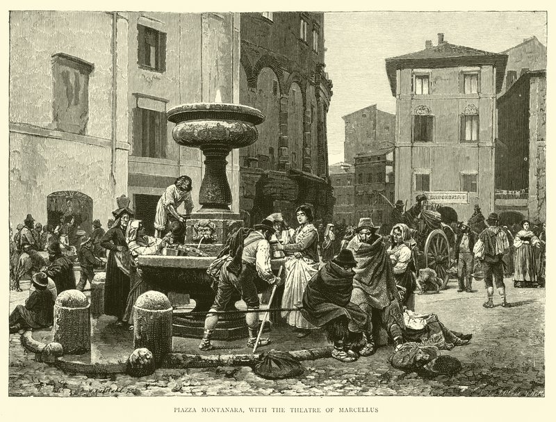 Piazza Montanara, z Teatrem Marcellusa autorstwa English School
