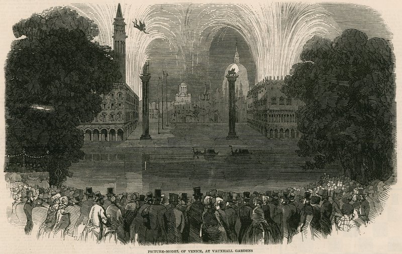 Model obrazu Wenecji w Vauxhall Gardens, Londyn autorstwa English School