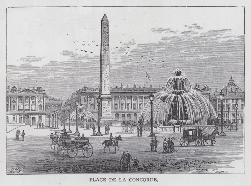 Place De La Concorde (grawerowanie) autorstwa English School