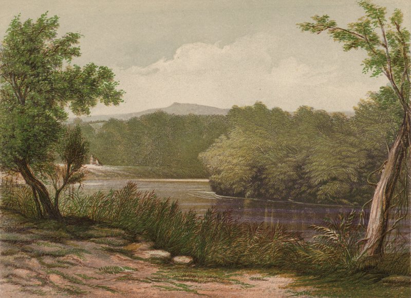 Miejsca wspomniane w Biblii: Rzeka Jordan (chromolit) autorstwa English School