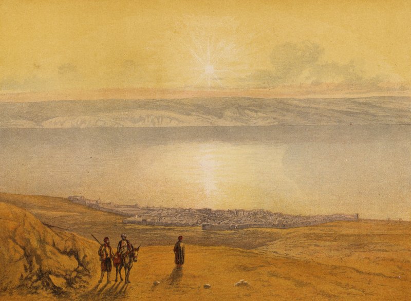 Miejsca wymienione w Biblii: Tyberiada (chromolitho) autorstwa English School