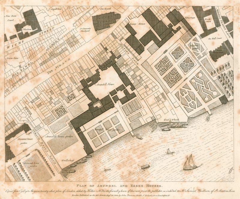 Plan domów Arundel i Essex, Londyn autorstwa English School
