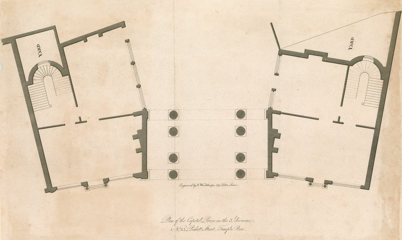 Plan nagrody kapitałowej, 13 Pickett Street, Temple Bar, Londyn autorstwa English School