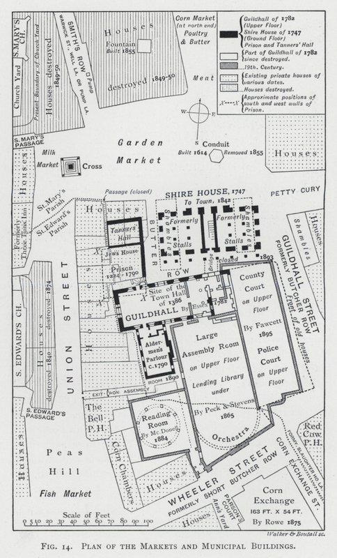 Plan Rynków i Budynków Komunalnych (grawerowanie) autorstwa English School