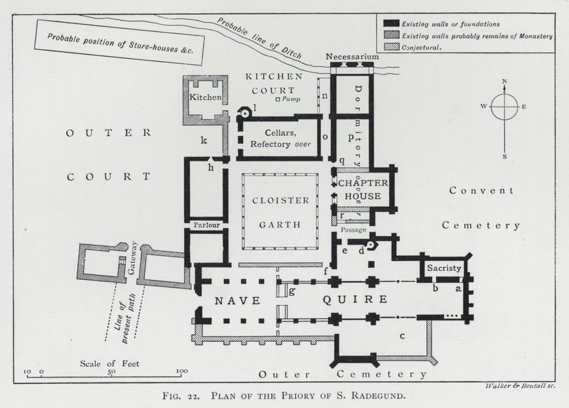 Plan Zakonu S Radegund (rycina) autorstwa English School
