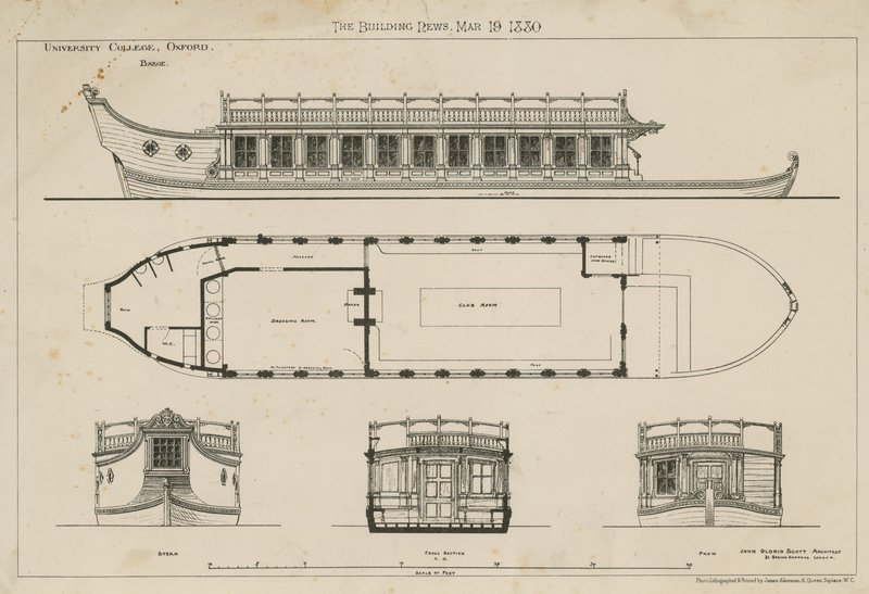 Plany University College Barge autorstwa English School