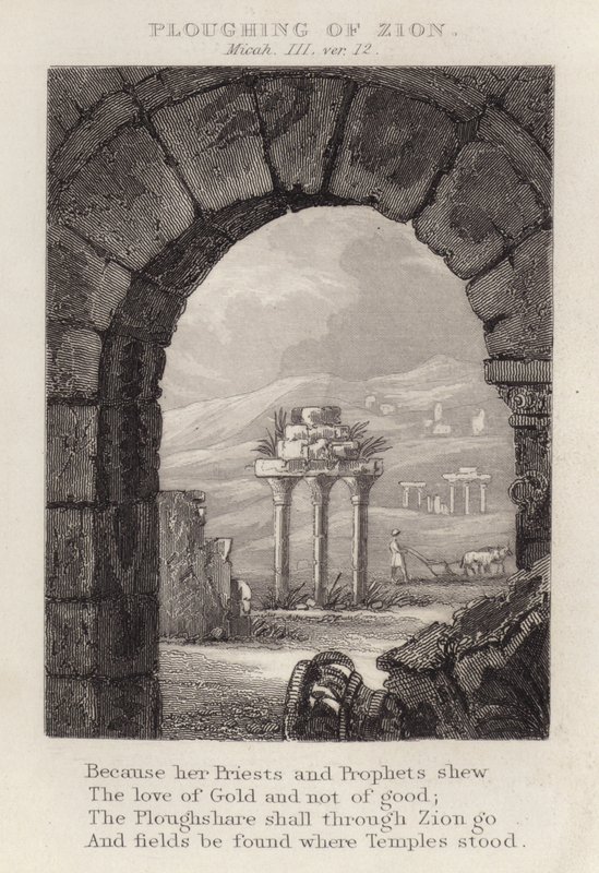 Orka Syjonu, Micheasz III, wer. 12 (rycina) autorstwa English School