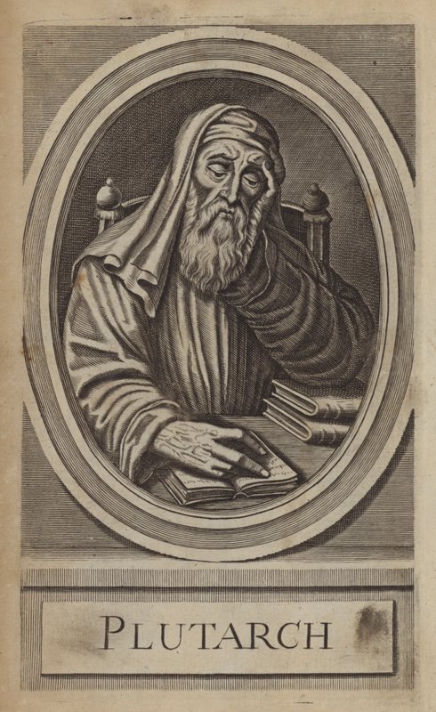 Plutarch, grecki historyk i pisarz (grafika) autorstwa English School