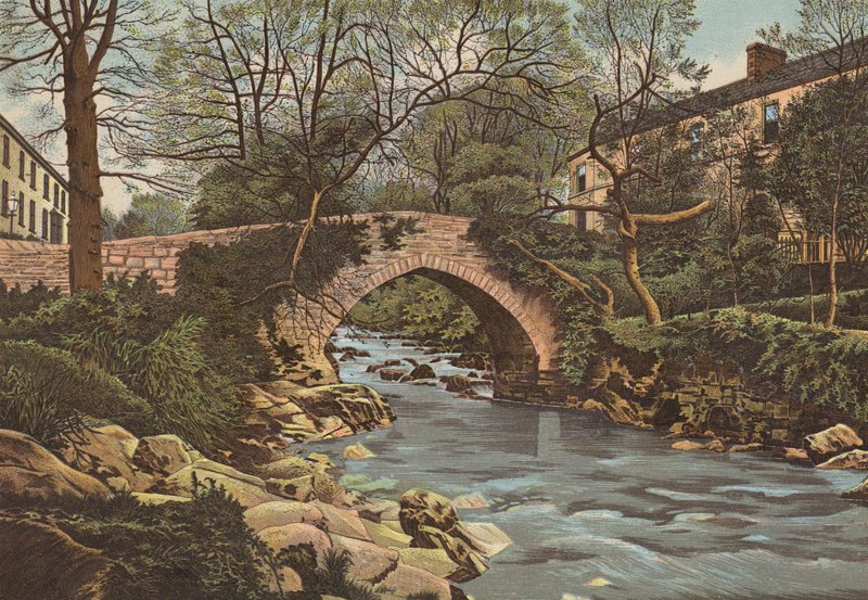 Plymouth: Ivybridge, niedaleko Plymouth (kolor litho) autorstwa English School