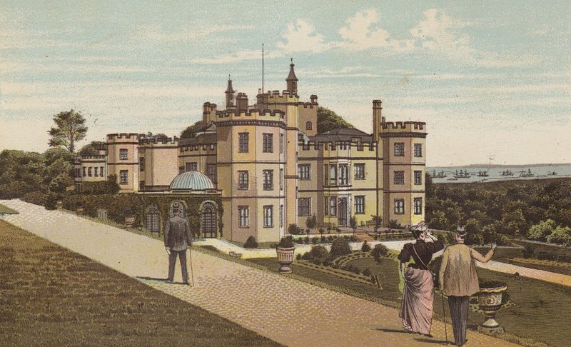 Plymouth: Mount Edgcumbe House (kolor lito) autorstwa English School