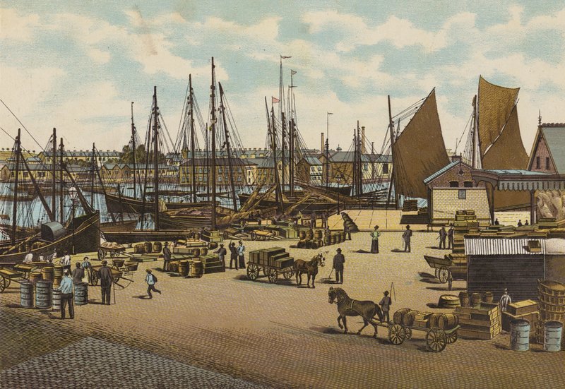 Plymouth: Barbican, Plymouth (kolor lito) autorstwa English School