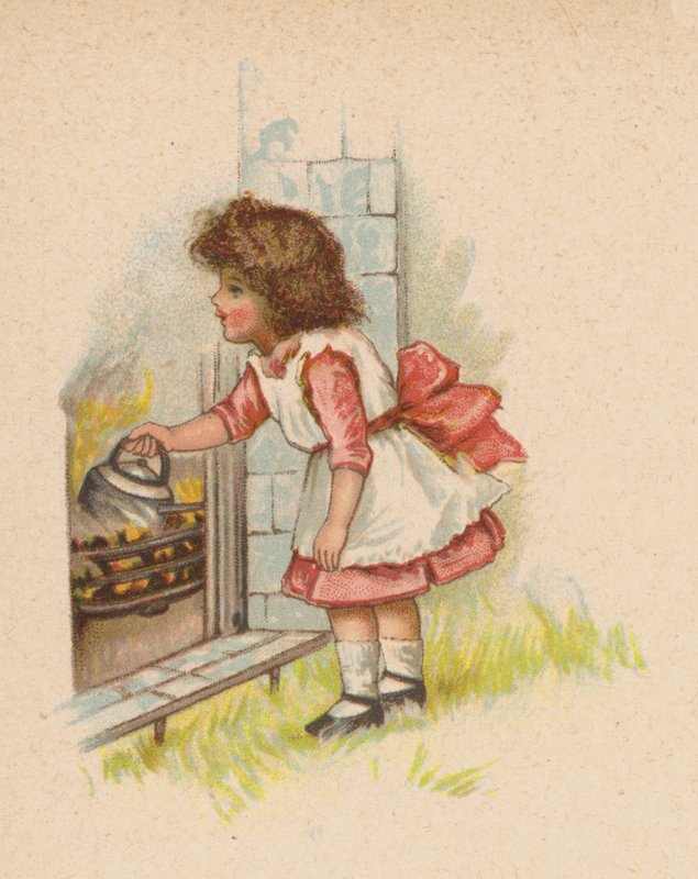 Polly włożyła czajnik (chromolitho) autorstwa English School