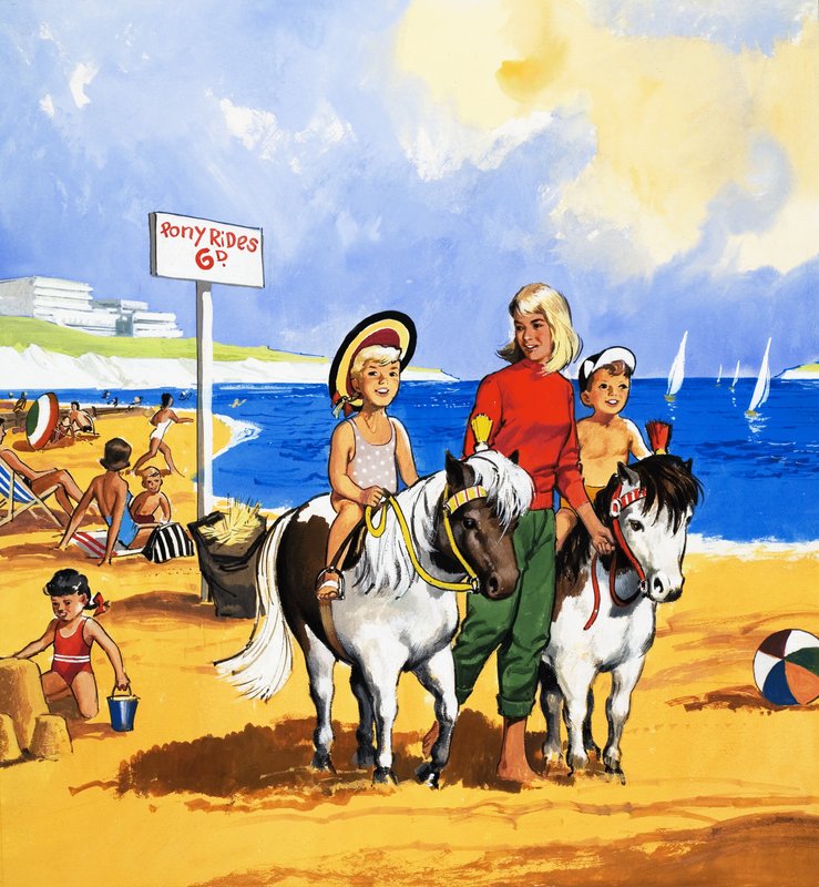 Przejażdżki na kucykach na plaży? autorstwa English School