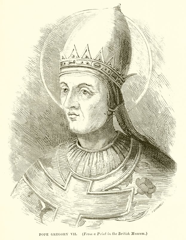 Papież Grzegorz VII autorstwa English School