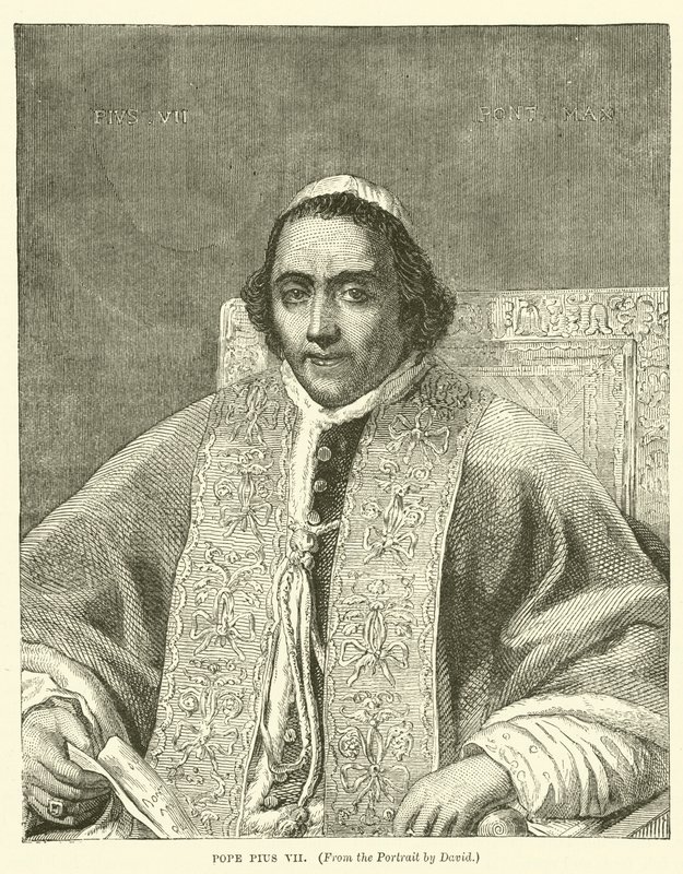Papież Pius VII (rycina) autorstwa English School
