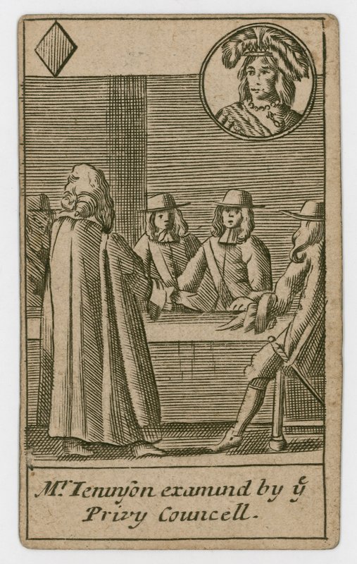 Karta do gry w stylu papieskim, 1679 autorstwa English School