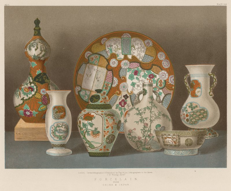 Porcelana z Chin i Japonii autorstwa English School