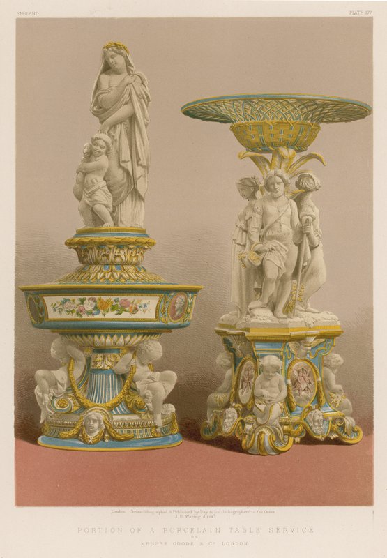 Porcelanowy serwis stołowy autorstwa panów Goode and Co, Londyn autorstwa English School