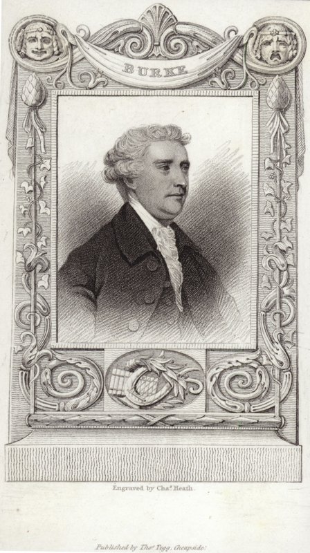 Portret Edmunda Burke .a autorstwa English School