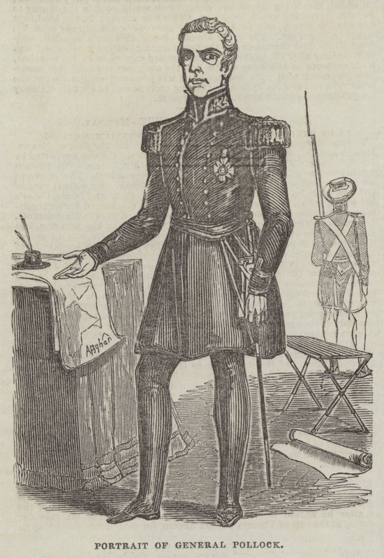 Portret generała Pollocka (rycina) autorstwa English School