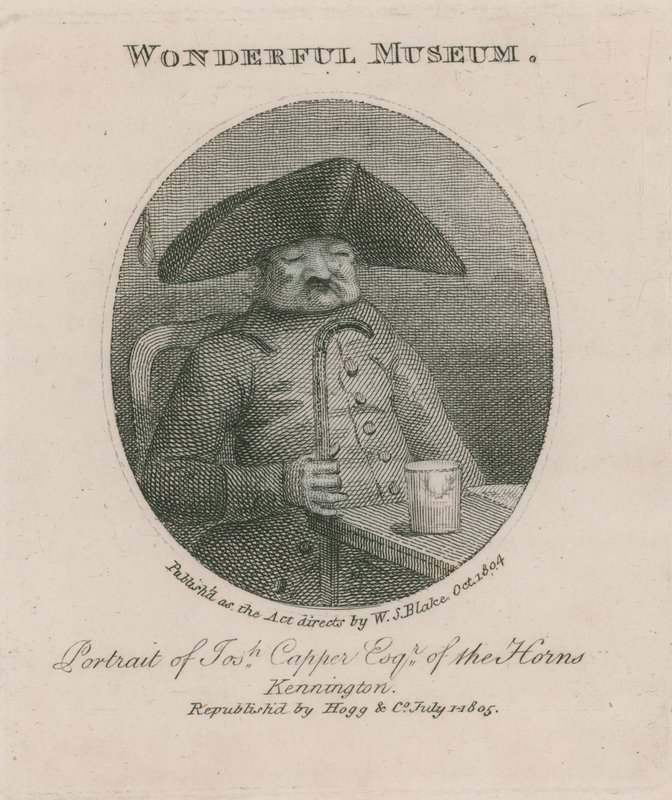 Portret Josepha Capper of the Horn, Kennington autorstwa English School