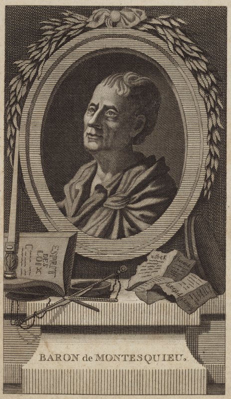 Portret Monteskiusza autorstwa English School