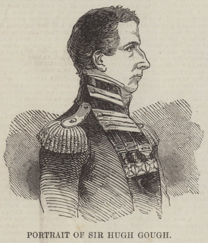 Portret Sir Hugh Gough (rycina) autorstwa English School