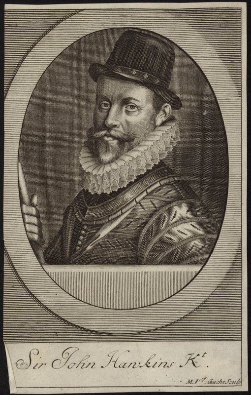 Portret Sir Johna Hawkinsa autorstwa English School