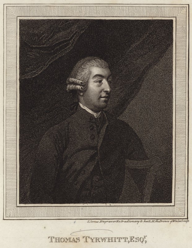 Portret Thomasa Tyrwhitta autorstwa English School
