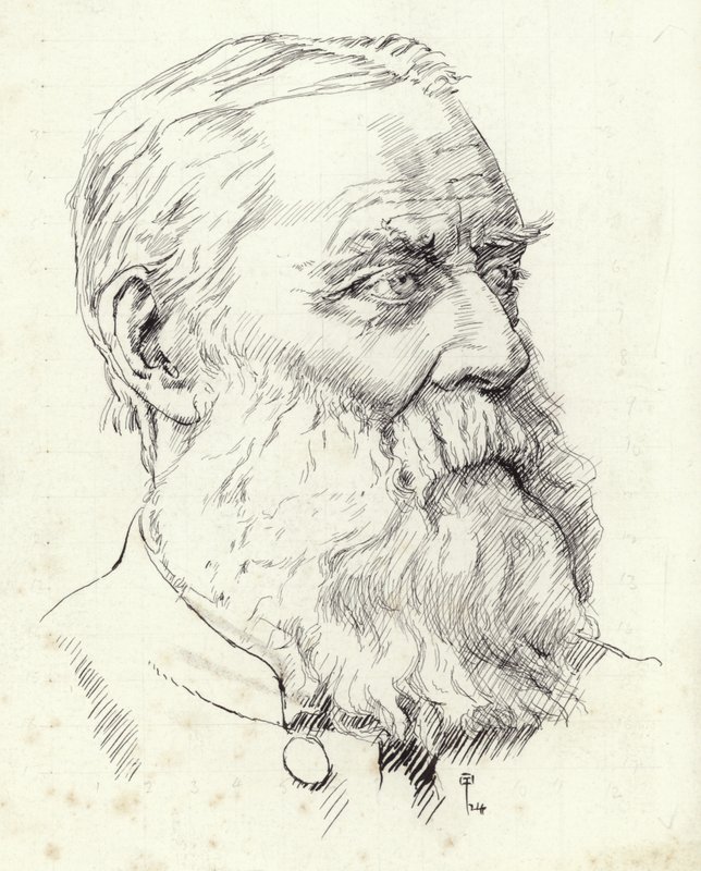 Portret Waltera Skeata autorstwa English School