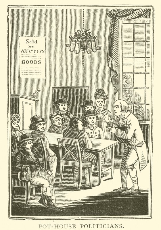 Politycy garncarni (drzeworyt) autorstwa English School