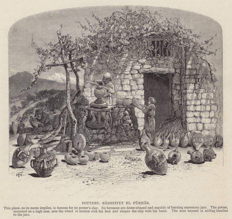 Ceramika, Rasheiyet el Fukhar (grawerowanie) autorstwa English School
