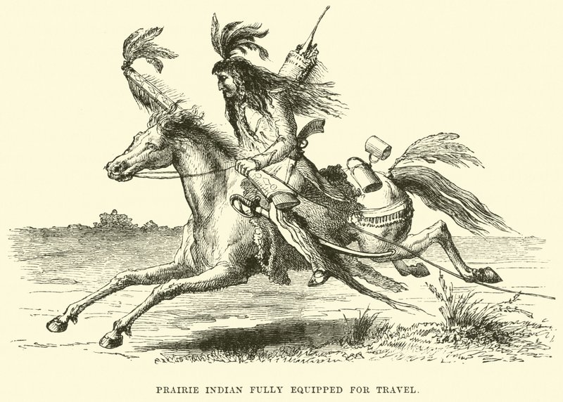 Prairie Indian w pełni wyposażony do podróży autorstwa English School