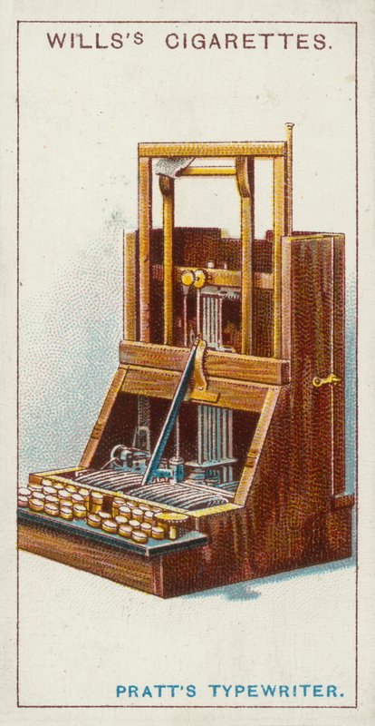 Maszyna do pisania Pratta (chromolitho) autorstwa English School